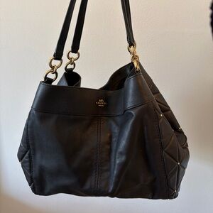 Coach Lexy Limited Quilted Black Leather Shoulder Bag